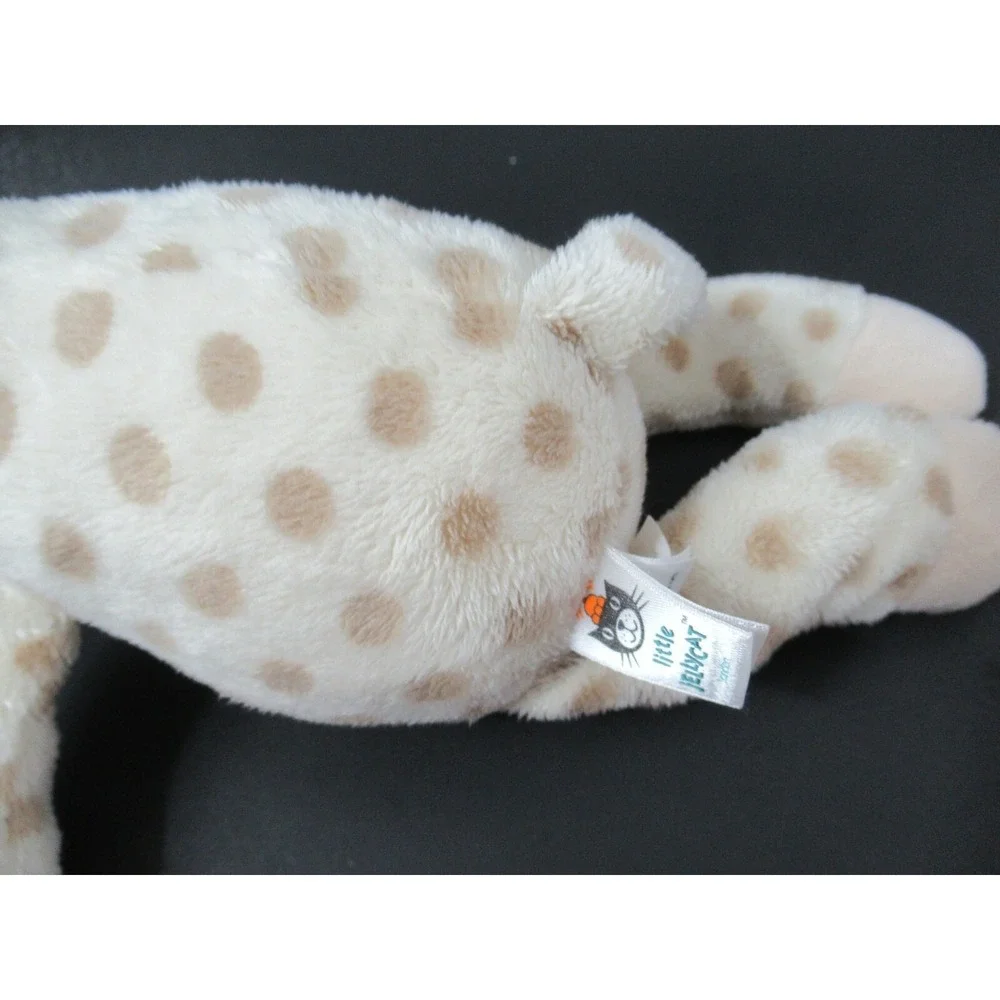 Little Jellycat Georgie Giraffe plush chime rattle cream‎ beige tan spots baby